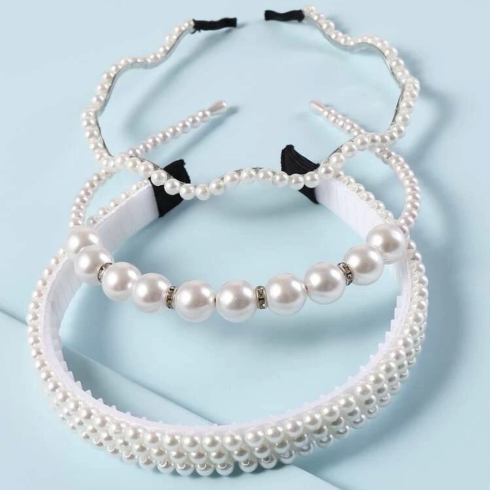 3 pcs of Pearl hair hoop